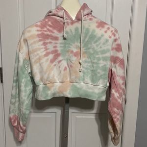 Tie-dye Aeropostale crop hoodie